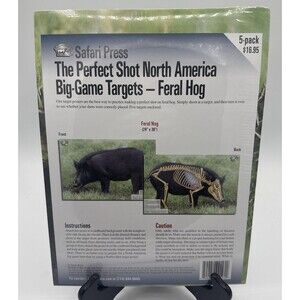 Safari Press Perfect Shot North America Big Game Target Feral Hog Pack Of Five